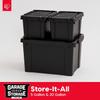 IRIS USA 20 Gallon Lockable Storage Bins with Lids, 6 Pack - Made in USA, Heavy Duty, Stackable Containers, Garage Organizing Bins Moving Tubs, Rugged Sturdy Equipment Utility Box - Black view 4