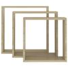 YITHOPI Wall Cube Shelves 3 pcs Wall Cube Shelves Floating Storage Shelves Wall Mounted Shelf for Collectics,Photos,Books Display Wall Shleves for Living Room,Bedroom Sonoma Oak view 4