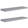 YITHOPI Floating Shelves Wall Shelves - Wall Mounted Shelves - Decorative Floating Wall Shelves - Bedroom or Living Room Floating Wall Shelves 2 pcs Gray 35.4"x9.3"x1.5" MDF view 2