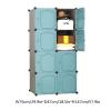 BNNP Standing Closet Wardrobe Cube Wardrobe Combination Wardrobe Portable Wardrobe Modular Cabinet Foldable Bedroom Clothes Shoes Toys Locker Portable Closets (Color : B) view 3