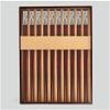 Reusable Chopsticks Set, Non-Slip Dishwasher Safe Red Rosewood Chopsticks, 24k Gold-Plated, Unpainted And Wax-Free Solid Wood Chopsticks, Gift Box Packaging Chopsticks (Color : Silver) view 1