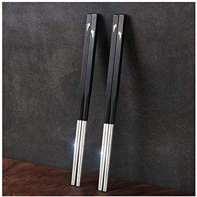 Reusable Chopsticks Set, Non-Slip Dishwasher Safe 2 Pairs Of 999 Sterling Silver Ebony Chopsticks Portable Gift Set