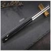 Reusable Chopsticks Set, Non-Slip Dishwasher Safe 2 Pairs Of 999 Sterling Silver Ebony Chopsticks Portable Gift Set view 2