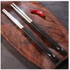 Reusable Chopsticks Set, Non-Slip Dishwasher Safe 2 Pairs Of 999 Sterling Silver Ebony Chopsticks Portable Gift Set view 3