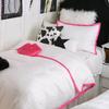 Dormify London Hotel Border Duvet Cover and Sham Set, Twin/Twin XL, Hot Pink view 3