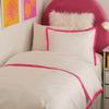 Dormify London Hotel Border Duvet Cover and Sham Set, Twin/Twin XL, Hot Pink view 4