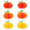 6pcs Halloween Fall Tissue Paper Pumpkin Fall Artificial Pumpkin Honeycomb for Halloween Thanksgiving Fall Festival Holiday Party Favor Orange Red Yellow view 1