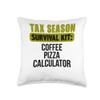 Coffee Pizza Calculator Accountant CPA Funny Cute Throw Pillow view 1
