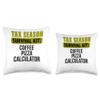 Coffee Pizza Calculator Accountant CPA Funny Cute Throw Pillow view 3