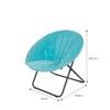 STIXO Saucer Chair Steel Folding Chair, Blue view 2