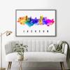 Jackson Skyline Missisippi Poster, Missisippi Cityscape Painting, Jackson Missisippi Poster, Cityscape and Landmark Print, Home Wall Art, Office Wall Decor - 18x24 Inches view 2