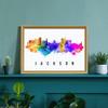 Jackson Skyline Missisippi Poster, Missisippi Cityscape Painting, Jackson Missisippi Poster, Cityscape and Landmark Print, Home Wall Art, Office Wall Decor - 18x24 Inches view 3