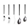 Black Flatware Set,Stainless Steel Silverware Set for Home Kitchen Durable Cutlery Set Include Knife Fork Spoon Teaspoon Dessert Fork,Mirror Polished. view 1