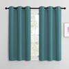 NICETOWN Short Kitchen Blackout Curtains, Thermal Insulated Solid Grommet Blackout Curtains/Drapes/Panels for Dining Room (Sea Teal, 1 Pair, 42 by 50-Inch) view 1