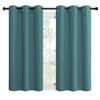 NICETOWN Short Kitchen Blackout Curtains, Thermal Insulated Solid Grommet Blackout Curtains/Drapes/Panels for Dining Room (Sea Teal, 1 Pair, 42 by 50-Inch) view 2