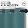 NICETOWN Short Kitchen Blackout Curtains, Thermal Insulated Solid Grommet Blackout Curtains/Drapes/Panels for Dining Room (Sea Teal, 1 Pair, 42 by 50-Inch) view 3