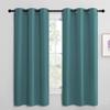 NICETOWN Kitchen Blackout Curtains 48 inches Long, Thermal Insulated Solid Grommet Blackout Curtains/Drapes/Panels for Dining Room (Sea Teal, 1 Pair, 42 by 68-Inch) view 1