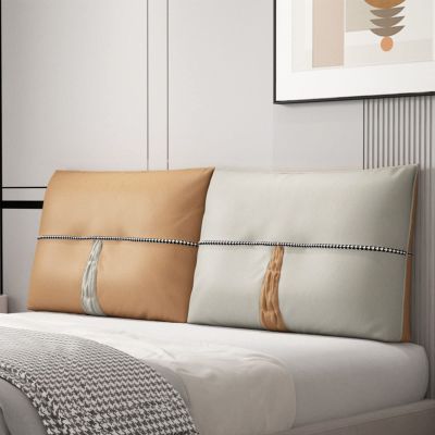 Reading Bed Rest Pillow Large Bolster Cushion Headboard Backrest Upholstered Wedge Pillow Neck Lumbar Pad with Removable Cover for Sofa Dorm Room Bunk,C,78.7"/200cm(King)