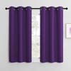 NICETOWN Purple Kitchen Blackout Curtains, Home Decoration Thermal Insulated Solid Ring Top Blackout Curtains/Drapes for Bedroom(Set of 2, 42 x 50 Inch, Royal Purple) view 1