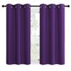 NICETOWN Purple Kitchen Blackout Curtains, Home Decoration Thermal Insulated Solid Ring Top Blackout Curtains/Drapes for Bedroom(Set of 2, 42 x 50 Inch, Royal Purple) view 2