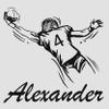 Personalized Custom for Football Player Wall Decal - Select Your Number and Name - Vinyl Sticker for Boys Room - Custom Number of Player Vinyl Decal - Best Gift for Boy 30x30 view 2