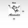 Personalized Custom for Football Player Wall Decal - Select Your Number and Name - Vinyl Sticker for Boys Room - Custom Number of Player Vinyl Decal - Best Gift for Boy 30x30 view 3