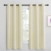 NICETOWN Kitchen Curtains for Decoration, Thermal Insulated Grommet Room Darkening Draperies/Panels for Laundry (Beige, 2 Panels, W42 x L68 inches) view 1