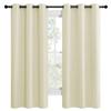 NICETOWN Kitchen Curtains for Decoration, Thermal Insulated Grommet Room Darkening Draperies/Panels for Laundry (Beige, 2 Panels, W42 x L68 inches) view 2