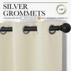 NICETOWN Kitchen Curtains for Decoration, Thermal Insulated Grommet Room Darkening Draperies/Panels for Laundry (Beige, 2 Panels, W42 x L68 inches) view 3