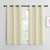 NICETOWN Kitchen Curtains for Decoration, Thermal Insulated Grommet Room Darkening Draperies/Panels for Laundry (Beige, 2 Panels, W42 x L50 inches) view 1