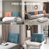 Headboard Cushion King Size Wedge Pillow Headboard Slipcover Bed Rest Lumbar Support Pad Backrest Removable Cover for Home Bench Bedroom,D,59"/150cm(Queen) view 3