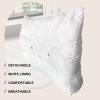 Headboard Cushion King Size Wedge Pillow Headboard Slipcover Bed Rest Lumbar Support Pad Backrest Removable Cover for Home Bench Bedroom,D,59"/150cm(Queen) view 4