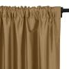TWOPAGES 100% Dupioni Silk Rod Pocket Curtain 102 Inches Long Privacy Protection 50Wx102L Chestnut Drape Light Reducing for Living Room, 1 Panel view 3