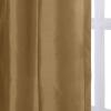 TWOPAGES 100% Dupioni Silk Rod Pocket Curtain 102 Inches Long Privacy Protection 50Wx102L Chestnut Drape Light Reducing for Living Room, 1 Panel view 4