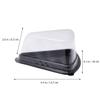 Cabilock 50 Pack Triangle Muffin Cake Mooncake Boxes Disposable Plastic Food Packaging Box for Chinese Takeout view 3