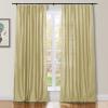 TWOPAGES 100% Dupioni Silk Rod Pocket Curtain 102 Inches Long Privacy Protection 50Wx102L Pearl Drape Light Reducing for Living Room, 1 Panel view 1