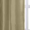 TWOPAGES 100% Dupioni Silk Rod Pocket Curtain 102 Inches Long Privacy Protection 50Wx102L Fog Drape Light Reducing for Living Room, 1 Panel view 4