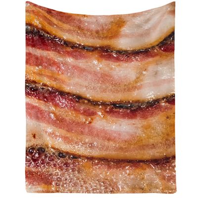 Bacon Blanket Fleece Lightweight Throws Gift for Birthday Christmas Soft Flannel Blankets for All Season Bed Sofa King-90"x120"