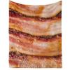 Bacon Blanket Fleece Lightweight Throws Gift for Birthday Christmas Soft Flannel Blankets for All Season Bed Sofa King-90"x120" view 1