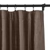 TWOPAGES 100% Dupioni Silk Rod Pocket Curtain 102 Inches Long Privacy Protection 50Wx102L Brown Drape Light Reducing for Living Room, 1 Panel view 2