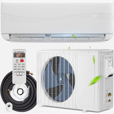 ARLIME 12000 BTU Ductless Air Conditioner & Heater, 17 SEER 230V Energy Saving Mini Split ac/heating System w/ 1 Ton Heat Pump, with a Washable Filter, Stealth LED Display, Cools Up to 550 Sq. Ft.