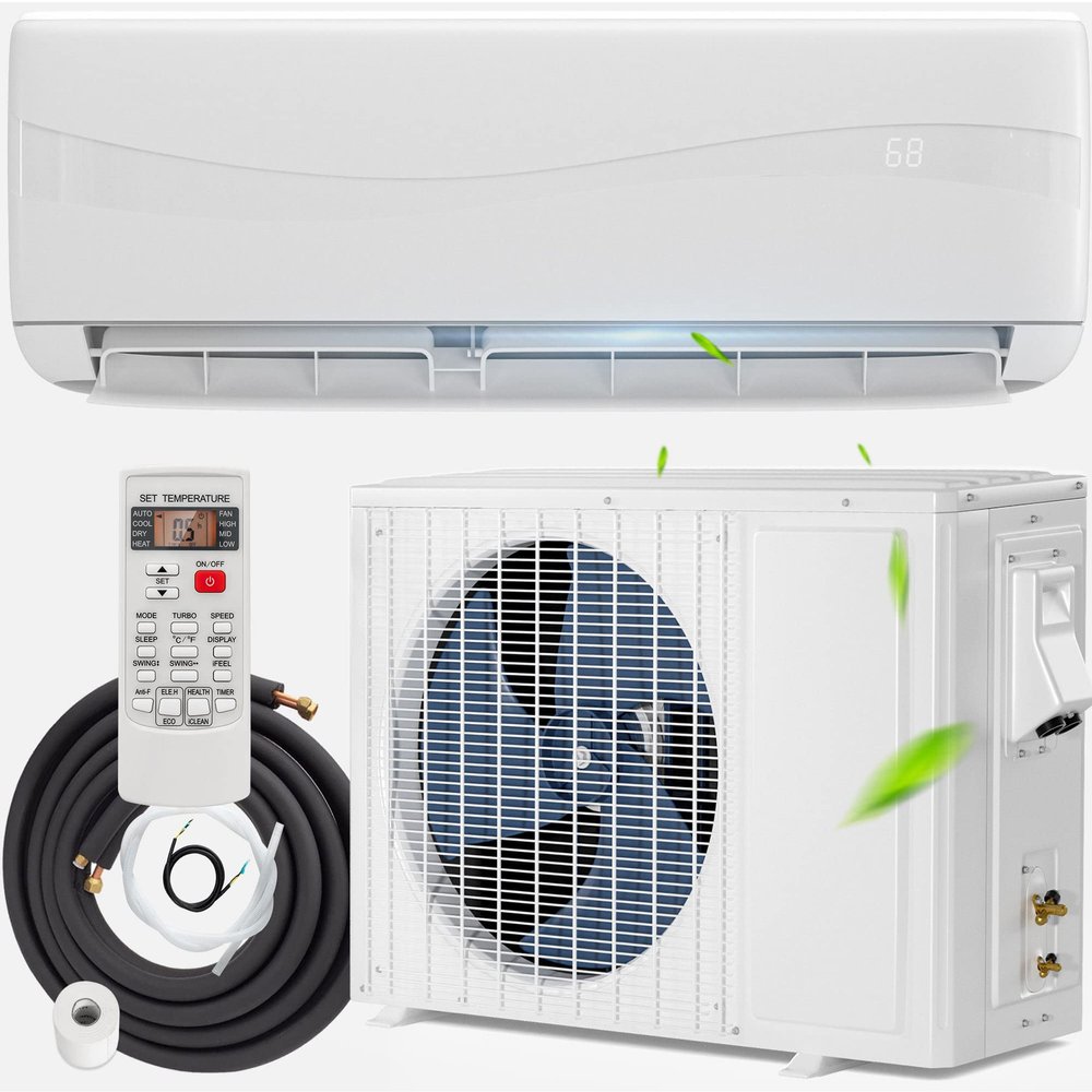 ARLIME 12000 BTU Ductless Air Conditioner & Heater, 17 SEER 230V Energy Saving Mini Split ac/heating System w/ 1 Ton Heat Pump, with a Washable Filter, Stealth LED Display, Cools Up to 550 Sq. Ft.