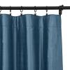 TWOPAGES 100% Dupioni Silk French Blue Curtain with Back Tab Extra Long Room Darkening 120 Inch Long Privacy Protection Drape 50Wx120L for Bedroom, 1 Panel view 2