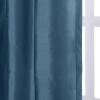 TWOPAGES 100% Dupioni Silk French Blue Curtain with Back Tab Extra Long Room Darkening 120 Inch Long Privacy Protection Drape 50Wx120L for Bedroom, 1 Panel view 4