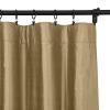 TWOPAGES 100% Dupioni Silk Tan Curtain with Back Tab Extra Long Room Darkening 120 Inch Long Privacy Protection Drape 50Wx120L for Bedroom, 1 Panel view 2