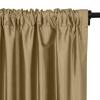 TWOPAGES 100% Dupioni Silk Tan Curtain with Back Tab Extra Long Room Darkening 120 Inch Long Privacy Protection Drape 50Wx120L for Bedroom, 1 Panel view 3