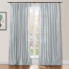 TWOPAGES 100% Dupioni Silk Ice Blue Curtain with Back Tab Extra Long Room Darkening 120 Inch Long Privacy Protection Drape 50Wx120L for Bedroom, 1 Panel view 1