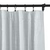TWOPAGES 100% Dupioni Silk Ice Blue Curtain with Back Tab Extra Long Room Darkening 120 Inch Long Privacy Protection Drape 50Wx120L for Bedroom, 1 Panel view 2