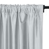 TWOPAGES 100% Dupioni Silk Ice Blue Curtain with Back Tab Extra Long Room Darkening 120 Inch Long Privacy Protection Drape 50Wx120L for Bedroom, 1 Panel view 3