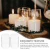 NOLITOY Glass Candle Holder 2pcs Candle Holder Sleeve, Clear Glass Bottomless Cylinder Candleholder, Candle Chimney Tube Cover, Open Ended Candle Shade Candle Shade view 2